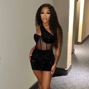 One Should Black Mini Dress